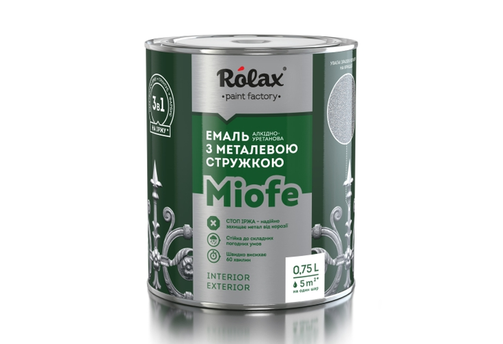 Эмаль с металлической стружкой алкидно-уретановая "MIOFE" голубая