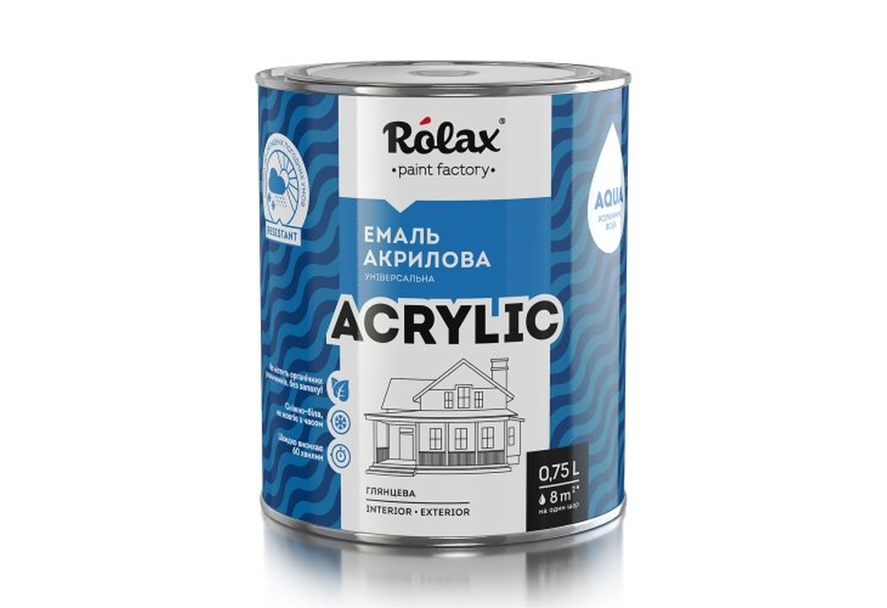 Эмаль универсальная акриловая "ACRYLIC" снежно-белая