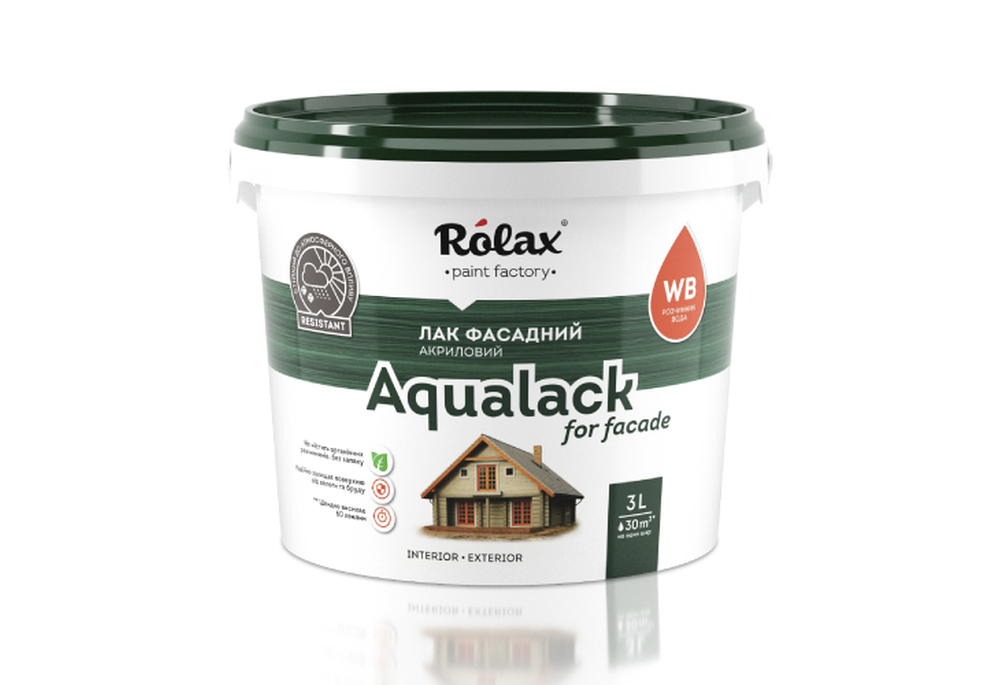 Лак фасадный акриловый «AQUALACK FACADE» глянцевый
