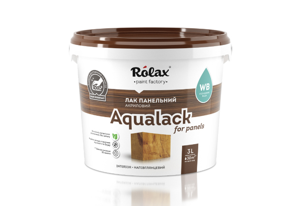 Лак панельный акриловый "AQUALACK PANEL" полуглянцевый